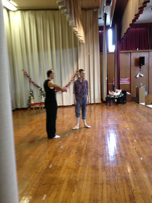 Reuben and Erin get ready for Sleeping Beauty