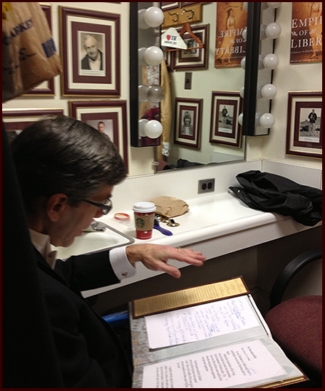 Scott Cannon prepares to read The Nutcracker